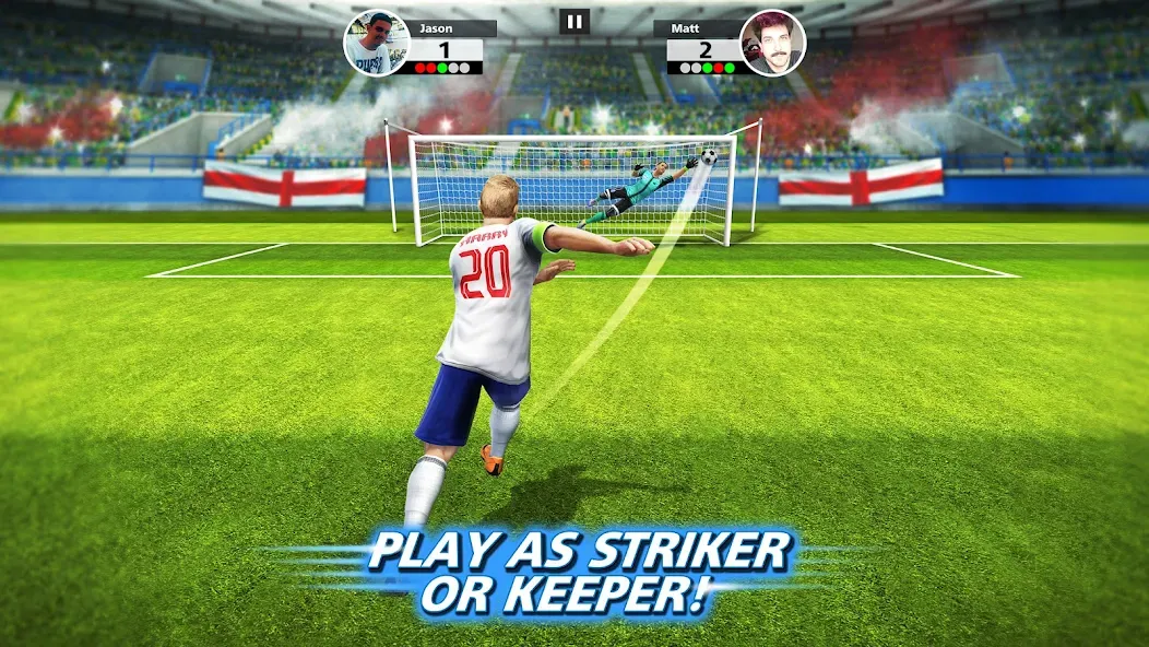 Взломанная Football Strike: Online Soccer [MOD: безлимитные деньги и энергия] на Андроид — скриншот 1