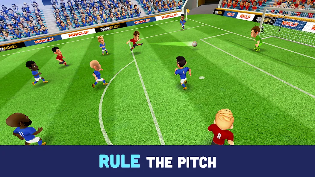 Mini Football - Mobile Soccer [MOD: безлимитные монеты и открыты команды] на Андроид — скриншот 3