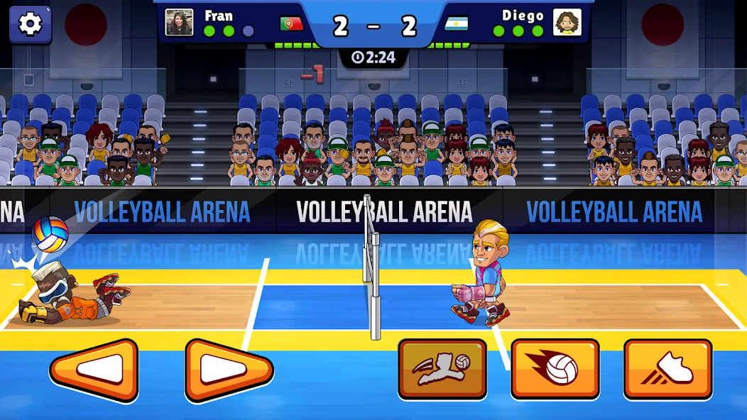 Взломанная Volleyball Arena: Spike Hard [MOD: безлимитные деньги и открыты уровни] на Андроид — скриншот 1