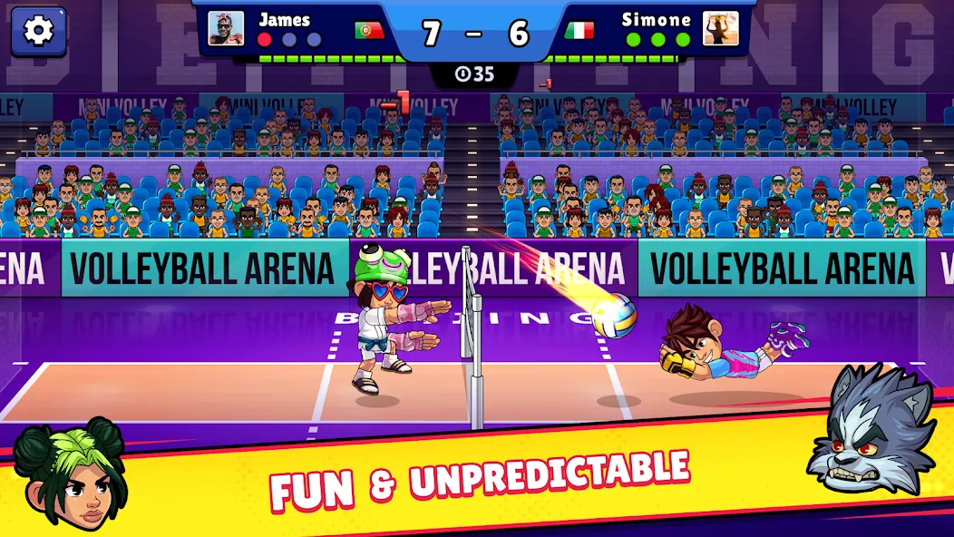Взломанная Volleyball Arena: Spike Hard [MOD: безлимитные деньги и открыты уровни] на Андроид — скриншот 2