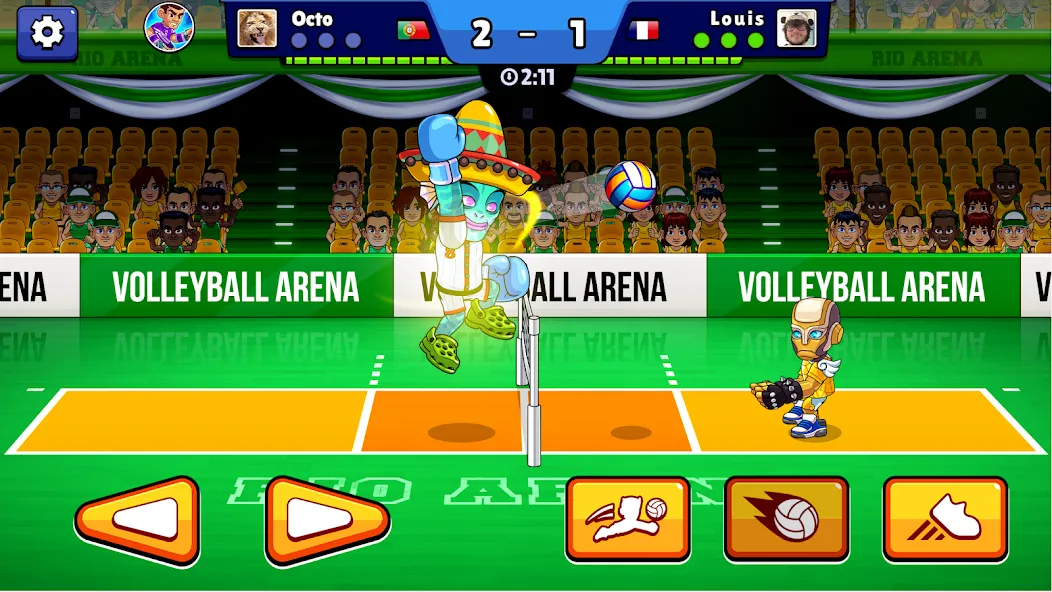 Взломанная Volleyball Arena: Spike Hard [MOD: безлимитные деньги и открыты уровни] на Андроид — скриншот 3