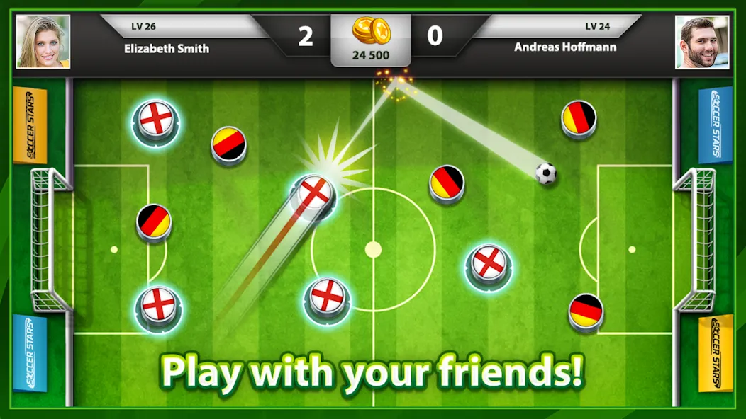Soccer Stars: Football Games [MOD: безлимитные монеты и открыты команды] на Андроид — скриншот 1