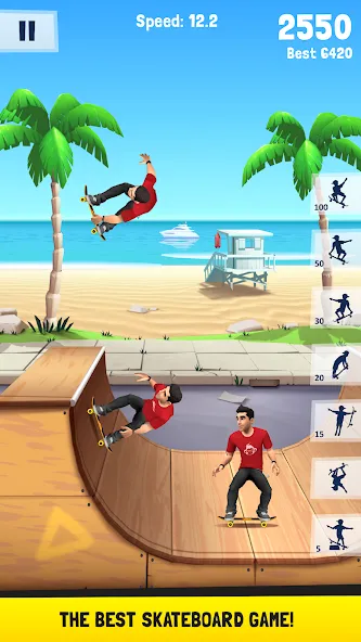 Flip Skater [MOD: без рекламы и много денег] (Бесплатно / APK) — скриншот 1