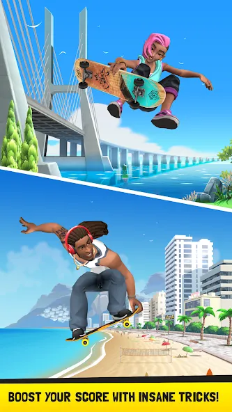 Flip Skater [MOD: без рекламы и много денег] (Бесплатно / APK) — скриншот 4