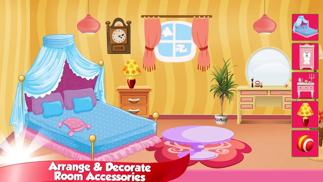 Скачать взлом Girl Doll House Design & Clean [MOD: безлимитные деньги и все предметы] — скриншот 4