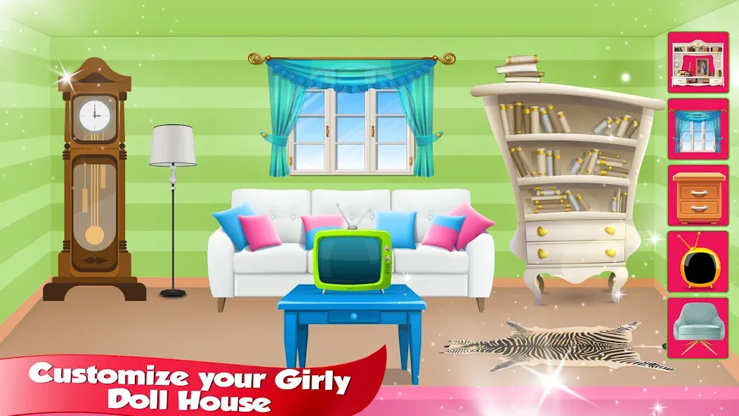 Скачать взлом Girl Doll House Design & Clean [MOD: безлимитные деньги и все предметы] — скриншот 5