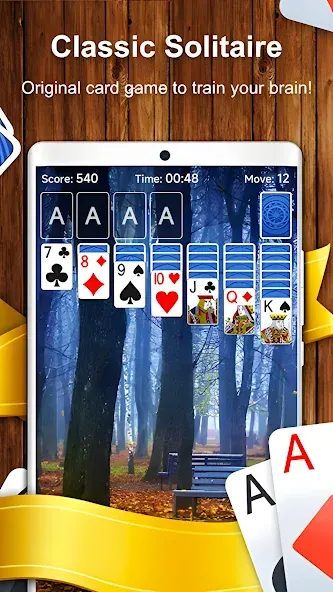 Скачать взлом Solitaire Card Game [MOD: без рекламы и безлимитные подсказки] — скриншот 2