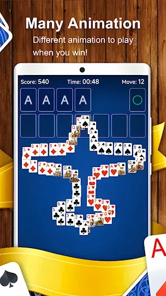 Скачать взлом Solitaire Card Game [MOD: без рекламы и безлимитные подсказки] — скриншот 5