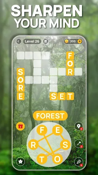 Взломанная Word Scenery: Crossword [MOD: безлимитные подсказки и открыты уровни] на Андроид — скриншот 2