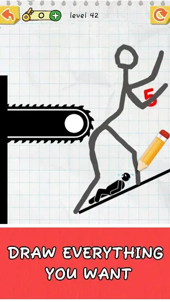 Скачать Draw 2 Save: Stickman Puzzle [MOD: без рекламы и открыты все уровни] — скриншот 3