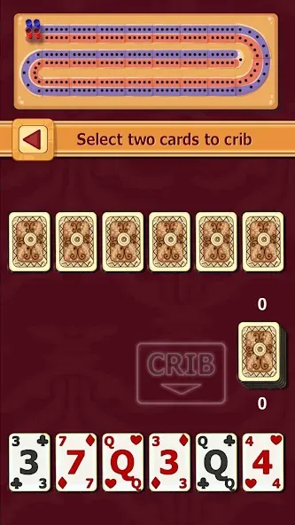 Скачать Cribbage [MOD: бесконечные очки и подсказки] — скриншот 1