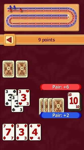 Скачать Cribbage [MOD: бесконечные очки и подсказки] — скриншот 2
