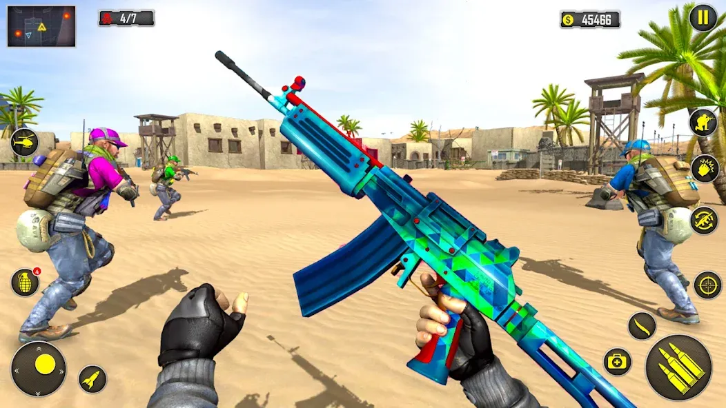 Fps Shooting Strike: Gun Games [MOD: безлимитные патроны и оружие] последняя версия — скриншот 1