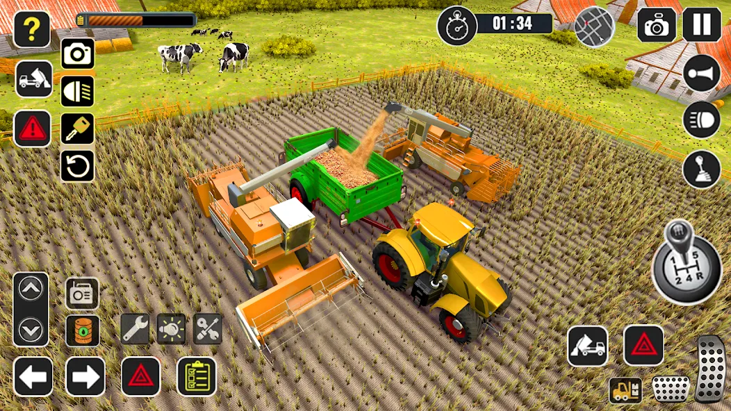 Tractor Farming Game Harvester [MOD: безлимитные деньги и топливо] (Бесплатно / APK) — скриншот 3