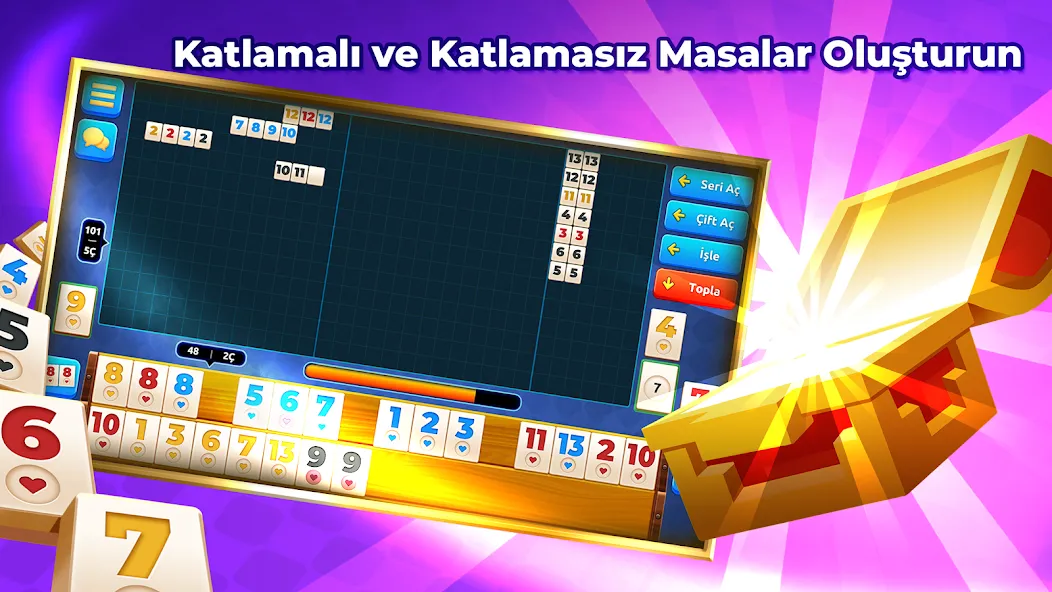 Скачать Mega 101 Okey - Çevrimiçi [MOD: sınırsız para ve tüm özellikler açık] — скриншот 3