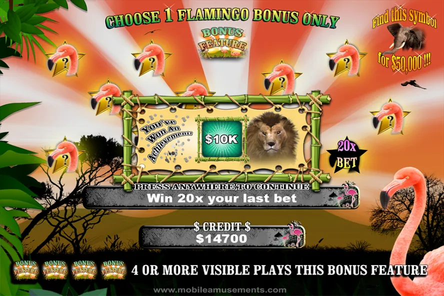 Flamingo Safari Slots [MOD: безлимитные монеты и бонусы] (Бесплатно / APK) — скриншот 2