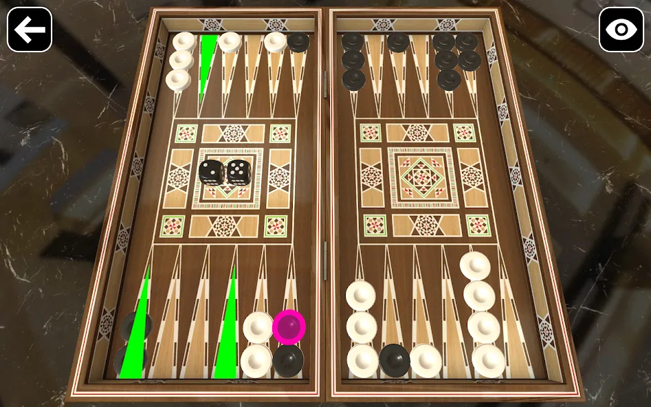 Original Backgammon [MOD: без рекламы и все функции открыты] на Андроид — скриншот 2