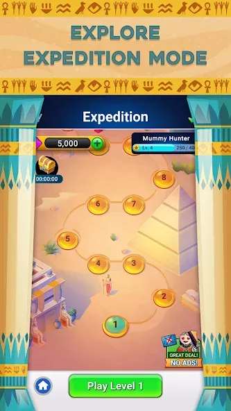 Скачать Pyramid Solitaire - Card Games [MOD: без рекламы и бесконечные подсказки] — скриншот 1