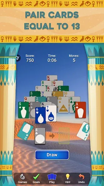 Скачать Pyramid Solitaire - Card Games [MOD: без рекламы и бесконечные подсказки] — скриншот 2