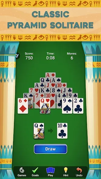 Скачать Pyramid Solitaire - Card Games [MOD: без рекламы и бесконечные подсказки] — скриншот 3