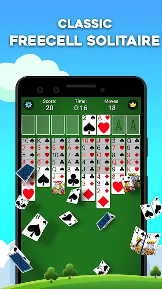 FreeCell Solitaire: Card Games [MOD: безлимитные подсказки и отмены ходов] на Андроид — скриншот 1