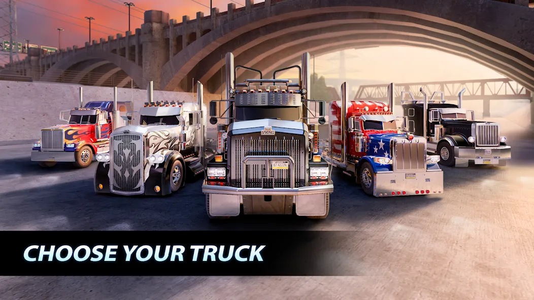 Big Rig Racing: Drag racing [MOD: безлимитные деньги и топливо] на Андроид — скриншот 4