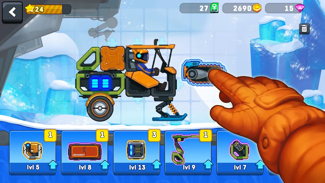 Скачать взлом Rovercraft 2: Race a space car [MOD: безлимитные деньги и топливо] — скриншот 1