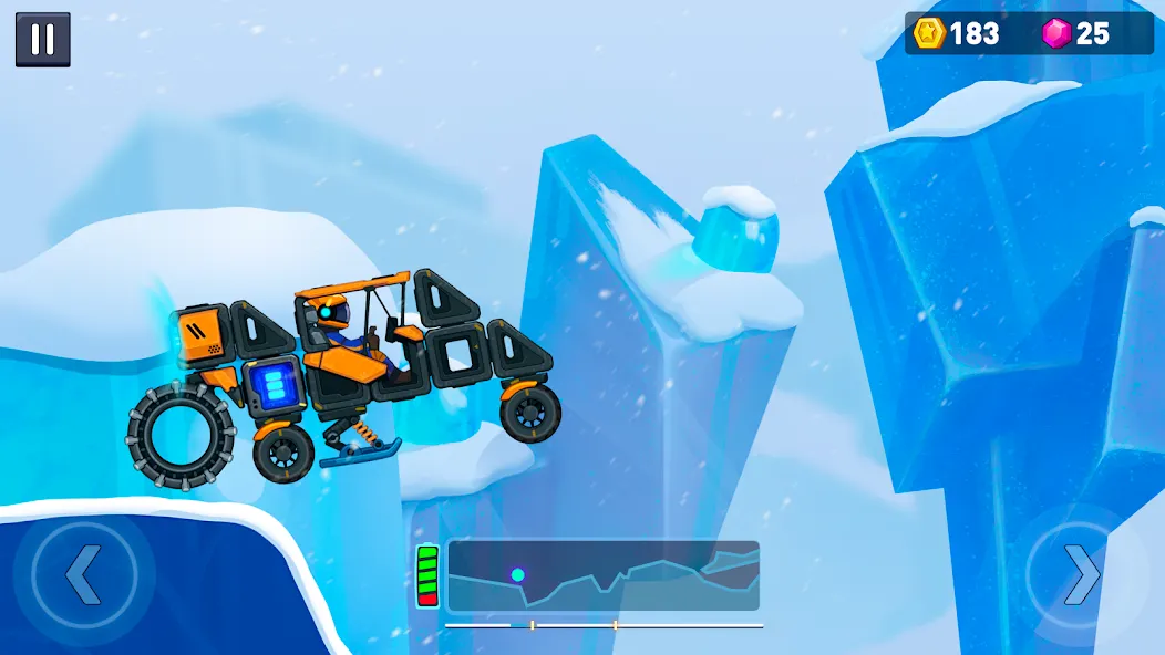 Скачать взлом Rovercraft 2: Race a space car [MOD: безлимитные деньги и топливо] — скриншот 3