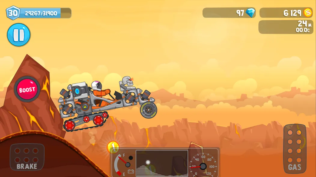 Взломанная Rovercraft:Race Your Space Car [MOD: безлимитные деньги и топливо] на Андроид — скриншот 3