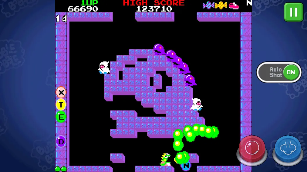 BUBBLE BOBBLE classic [MOD: бесконечные жизни и все уровни открыты] на Андроид — скриншот 4