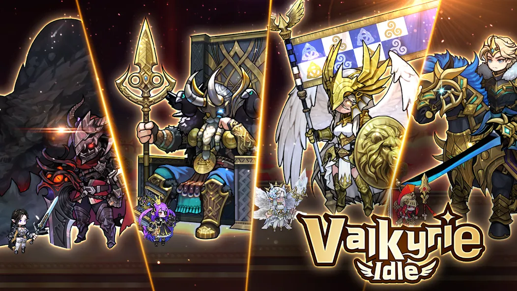 Valkyrie Idle [MOD: безлимитные ресурсы и усиленные герои] — Скачать бесплатно (APK) — скриншот 1