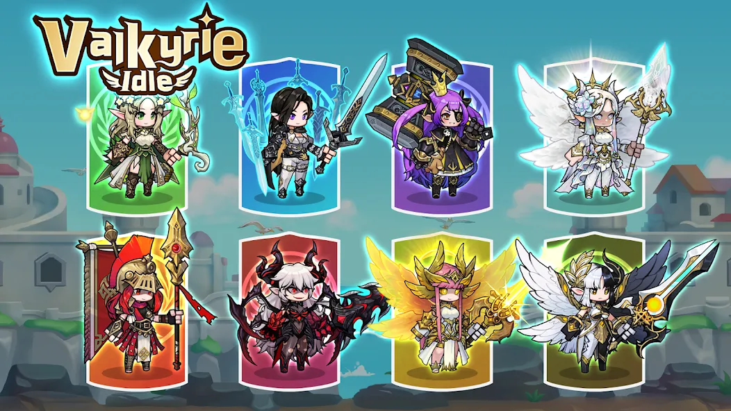 Valkyrie Idle [MOD: безлимитные ресурсы и усиленные герои] — Скачать бесплатно (APK) — скриншот 3