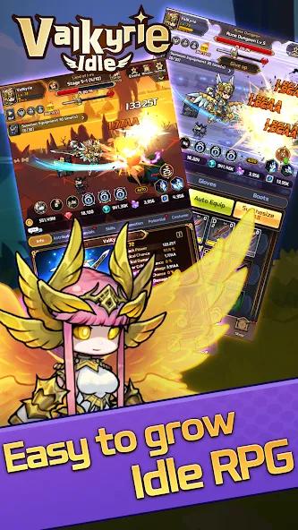 Valkyrie Idle [MOD: безлимитные ресурсы и усиленные герои] — Скачать бесплатно (APK) — скриншот 4