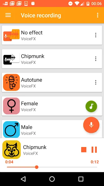 VoiceFX - Voice Changer with v [MOD: премиум функции и без рекламы] последняя версия — скриншот 1