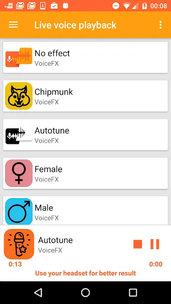 VoiceFX - Voice Changer with v [MOD: премиум функции и без рекламы] последняя версия — скриншот 5