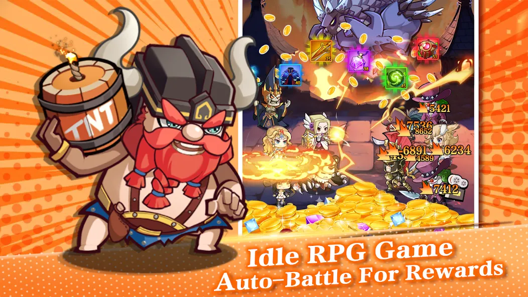 Mythic Summon: Idle RPG [MOD: безлимитные ресурсы и герои] на Андроид — скриншот 3