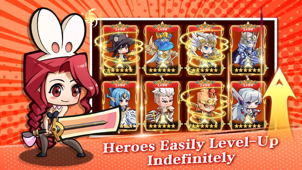 Mythic Summon: Idle RPG [MOD: безлимитные ресурсы и герои] на Андроид — скриншот 4