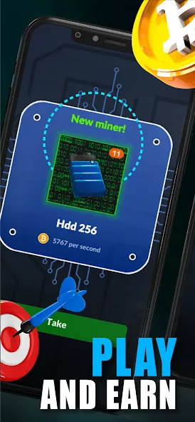 Merge Crypto Miner: Earn Money [MOD: безлимитные деньги и ускоренная добыча] последняя версия — скриншот 1