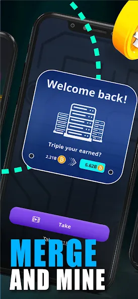 Merge Crypto Miner: Earn Money [MOD: безлимитные деньги и ускоренная добыча] последняя версия — скриншот 4
