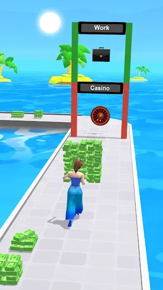Взломанная Money Run 3D [MOD: безлимитные деньги и все уровни] на Андроид — скриншот 2