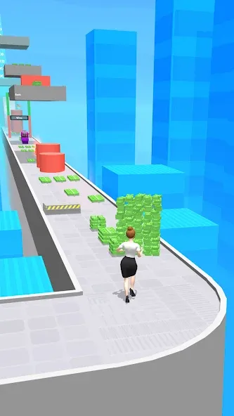 Взломанная Money Run 3D [MOD: безлимитные деньги и все уровни] на Андроид — скриншот 3