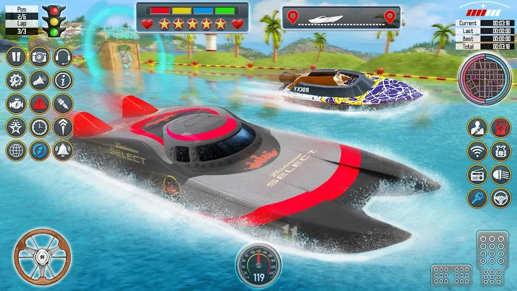 Speed Boat Racing: Boat games [MOD: безлимитные деньги и все лодки открыты] (Бесплатно / APK) — скриншот 3
