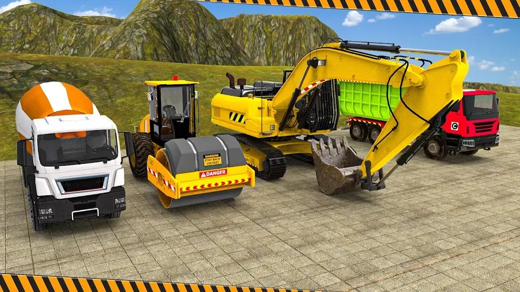 Взломанная Heavy Construction Simulator [MOD: безлимитные деньги и вся техника] на Андроид — скриншот 1