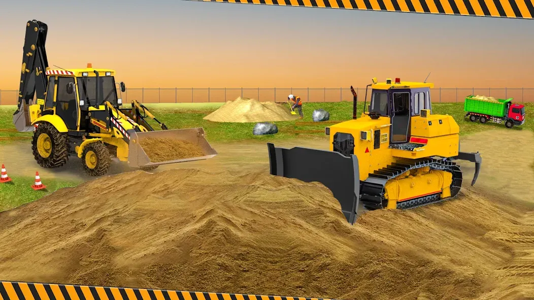 Взломанная Heavy Construction Simulator [MOD: безлимитные деньги и вся техника] на Андроид — скриншот 3