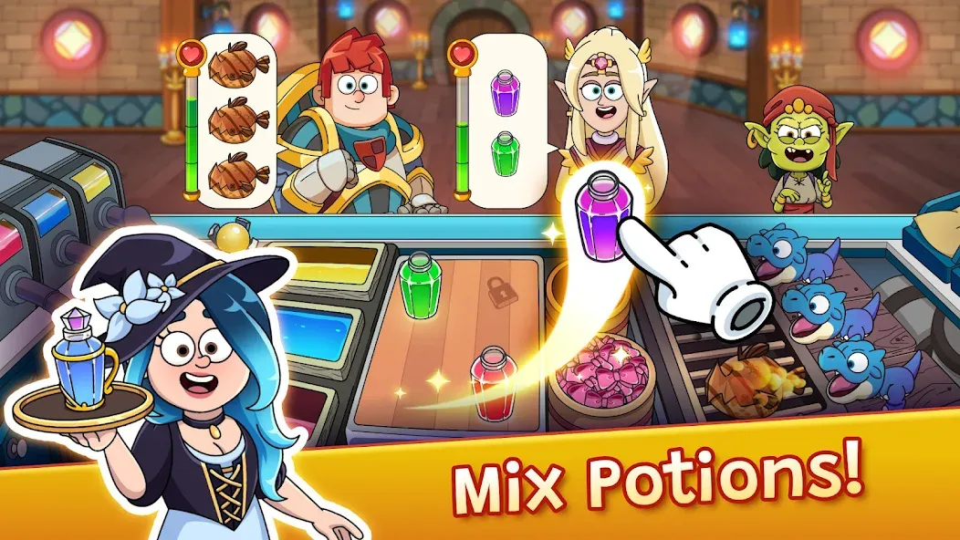 Potion Punch 2: Cooking Quest [MOD: безлимитные монеты и энергия] на Андроид — скриншот 1