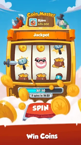 Coin Master [MOD: бесконечные монеты и бесплатные вращения] на Андроид — скриншот 4