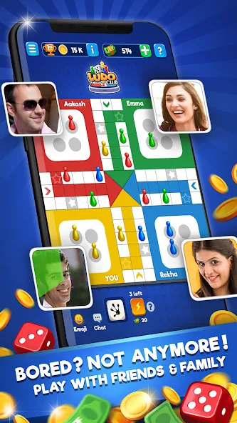 Скачать взлом Ludo Club - Fun Dice Game [MOD: безлимитные монеты и быстрые ходы] — скриншот 2