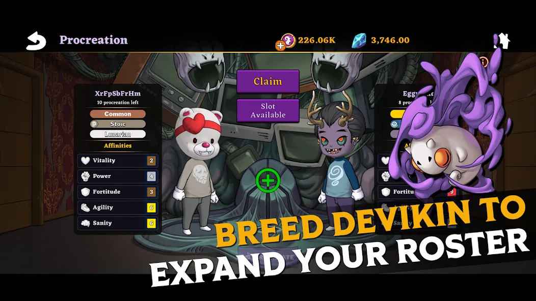Devikins: Epic NFT/Crypto Game [MOD: безлимитные ресурсы и редкие герои] (Бесплатно / APK) — скриншот 4