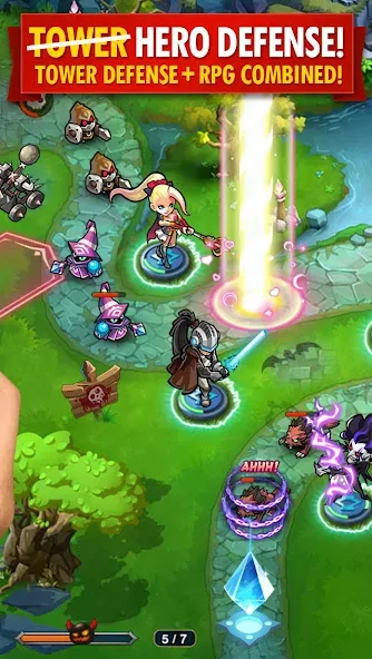 Magic Rush: Heroes [MOD: безлимитные ресурсы и усиленные герои] на Андроид — скриншот 2