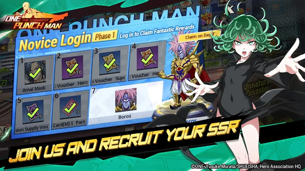 Взломанная One Punch Man - The Strongest [MOD: безлимитные деньги и алмазы] на Андроид — скриншот 4